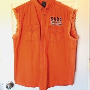*CLOSING 5/18* Biker statement shirt. Sleeveless cut off look.